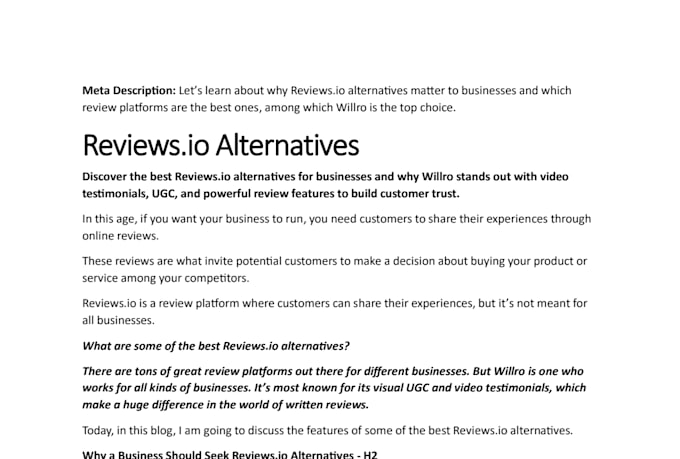ai free saas product content